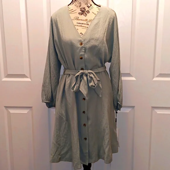 calvin klein sage green dress Cos Khaki Green Asymmetric Shirt Dress